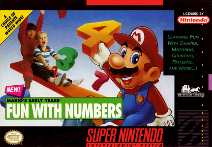Mario's Early Years - Fun With Numbers Box Art